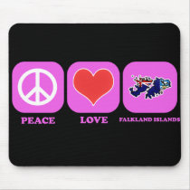 Peace Love Falkland Islands mousepads by coolcountry Peace Love Falkland Islands mousepads
