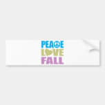 Peace Love Fall Bumper Stickers