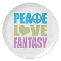 Peace Love Fantasy Dinner Plates