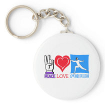 PEACE LOVE FENCE KEYCHAINS