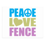 Peace Love Fence Post Card