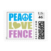 Peace Love Fence Stamp