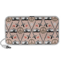 Peace Love Fencing Doodle Speakers