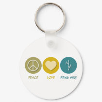 Peace Love Feng Shui keychains by 1000suns Peace Love Feng Shui keychains