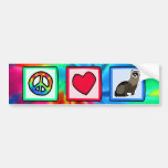 Peace, Love, Ferrets Bumper Sticker