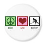 Peace Love Field Hockey Refrigerator Magnets