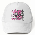 Peace Love Fight Like A Girl 2 Breast Cancer Trucker Hat