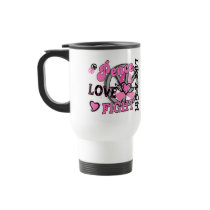 Peace Love Fight Like A Girl 2 Breast Cancer Mugs