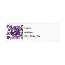 Peace Love Fight Like A Girl 2 Epilepsy Return Address Labels