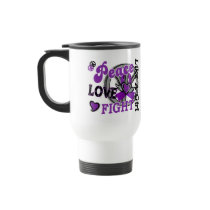 Peace Love Fight Like A Girl 2 Epilepsy Coffee Mug