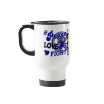 Peace Love Fight Like A Girl 2 Huntington's Diseas Coffee Mug