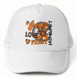Peace Love Fight Like A Girl 2 Leukemia Trucker Hat