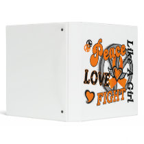 Peace Love Fight Like A Girl 2 MS 3 Ring Binders