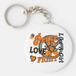 Peace Love Fight Like A Girl 2 MS Key Chain
