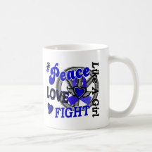 Peace Love Fight Like A Girl 2 Rheumatoid Arthriti Mug