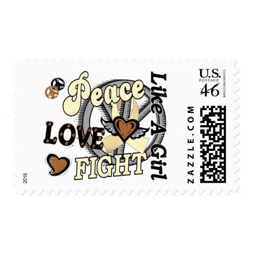 Peace Love Fight Like A Girl 2 Spinal Muscular Atr Stamp