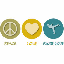 Peace Love Figure Skate photo sculptures by 1000suns Peace Love Figure Skate photo sculptures