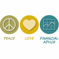 Peace Love Financial Advice photo sculptures
