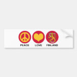 Peace Love Finland Bumper Stickers