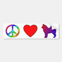 Peace Love Finnish Spitzes Bumper Sticker