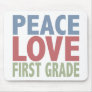 Peace Love First Grade Mouse Mats