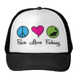 Peace Love Fish Mesh Hat