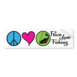 Peace Love Fishing Bumper Sticker