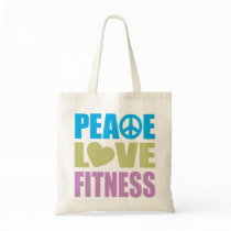 Peace Love Fitness Tote Bag