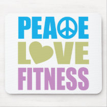 Peace Love Fitness Mousepads