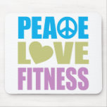 Peace Love Fitness Mousepads
