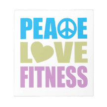 Peace Love Fitness Memo Note Pad