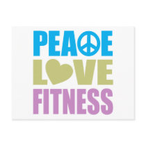 Peace Love Fitness Postcard