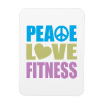 Peace Love Fitness Vinyl Magnet
