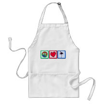 Peace, Love, Flamingos Apron