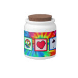 Peace, Love, Flamingos Candy Jars