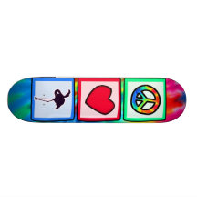 Peace, Love, Flamingos Custom Skateboard