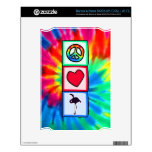 Peace, Love, Flamingos Decals For The NOOK