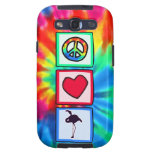 Peace, Love, Flamingos Galaxy SIII Case