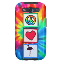 Peace, Love, Flamingos Galaxy SIII Case