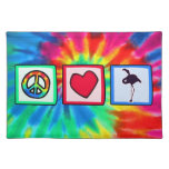 Peace, Love, Flamingos Place Mats