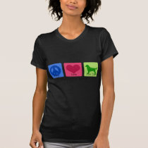 Peace Love Flat Coat Retriever t-shirts