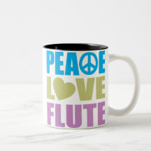Peace Love Flute Coffee Mug