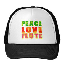 Peace Love Flute Hat