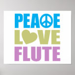 Peace Love Flute Print