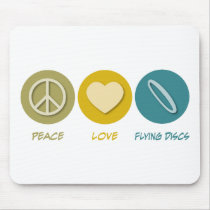 Peace Love Flying Discs mousepads by 1000suns Peace Love Flying Discs mousepads