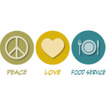 Peace Love Food Service photo sculptures
