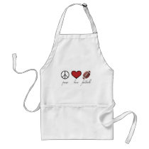 Peace, Love, Football aprons by polkadotemporium Peace, Love, Football aprons