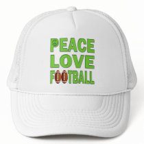 PEACE LOVE FOOTBALL MESH HATS