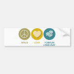Peace Love Foreign Language Bumper Stickers