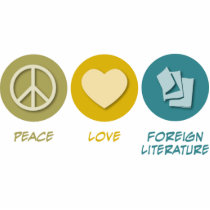 Peace Love Foreign Literature photo sculptures